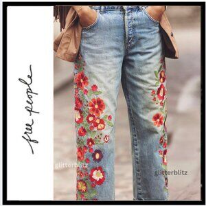 We The Free Willow Floral Embroidered Jeans